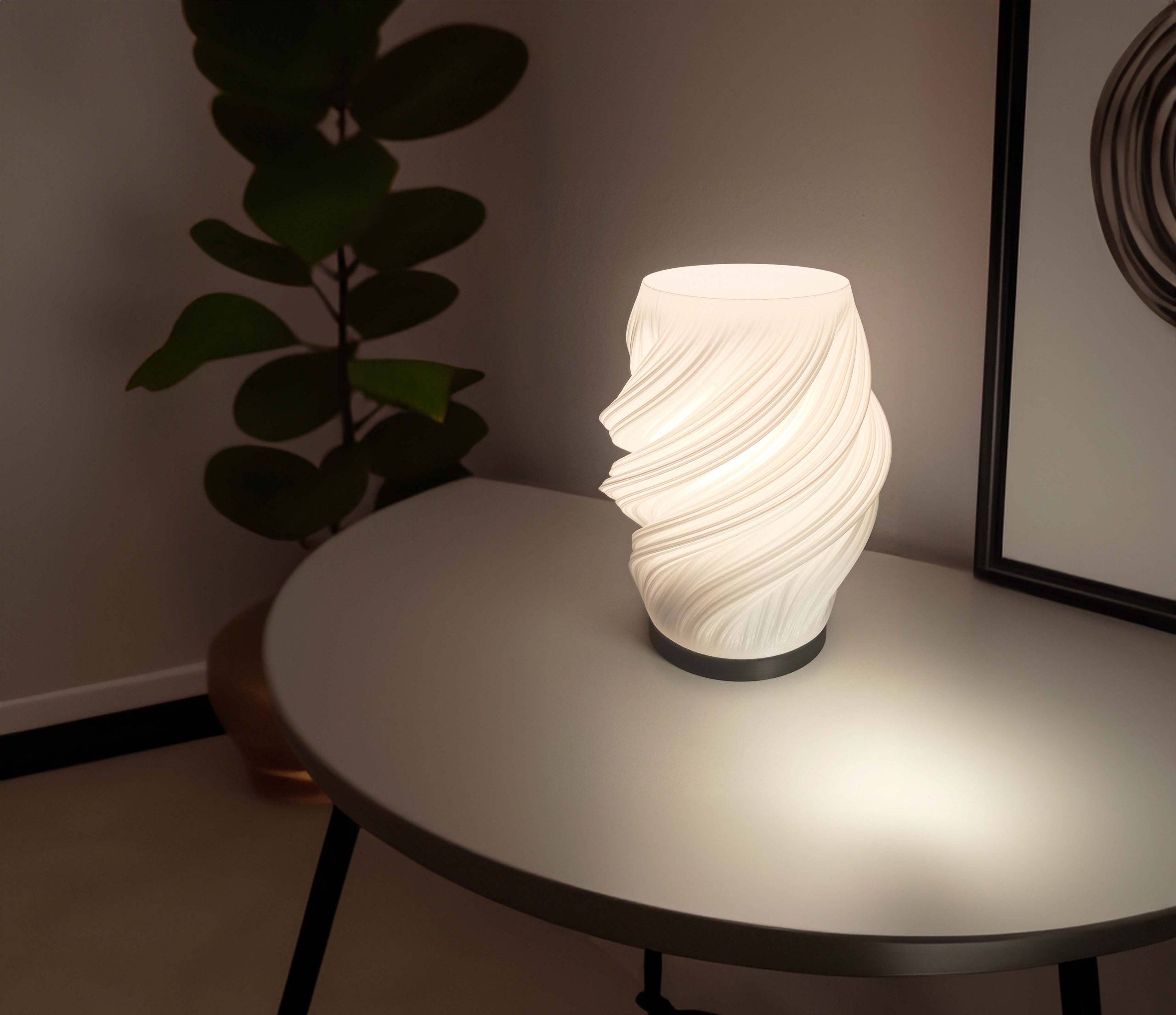 Lámpara de mesa modelo Vórtice Base Negra - Imagen 4